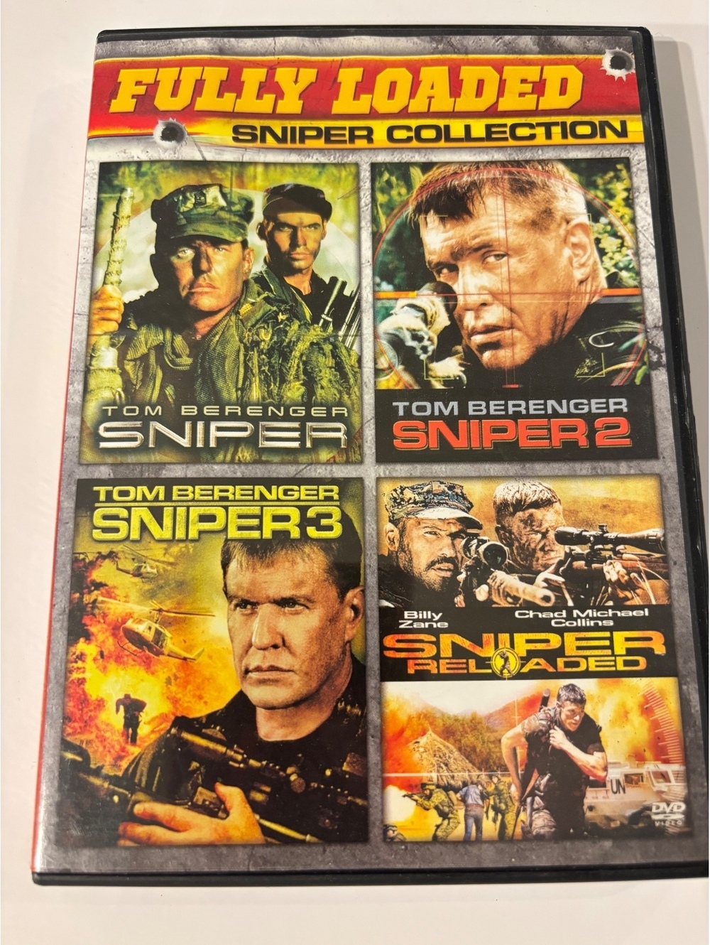 Fully Loaded Sniper Collection DVD 4 Movies Tom Berenger 2-Disc Set